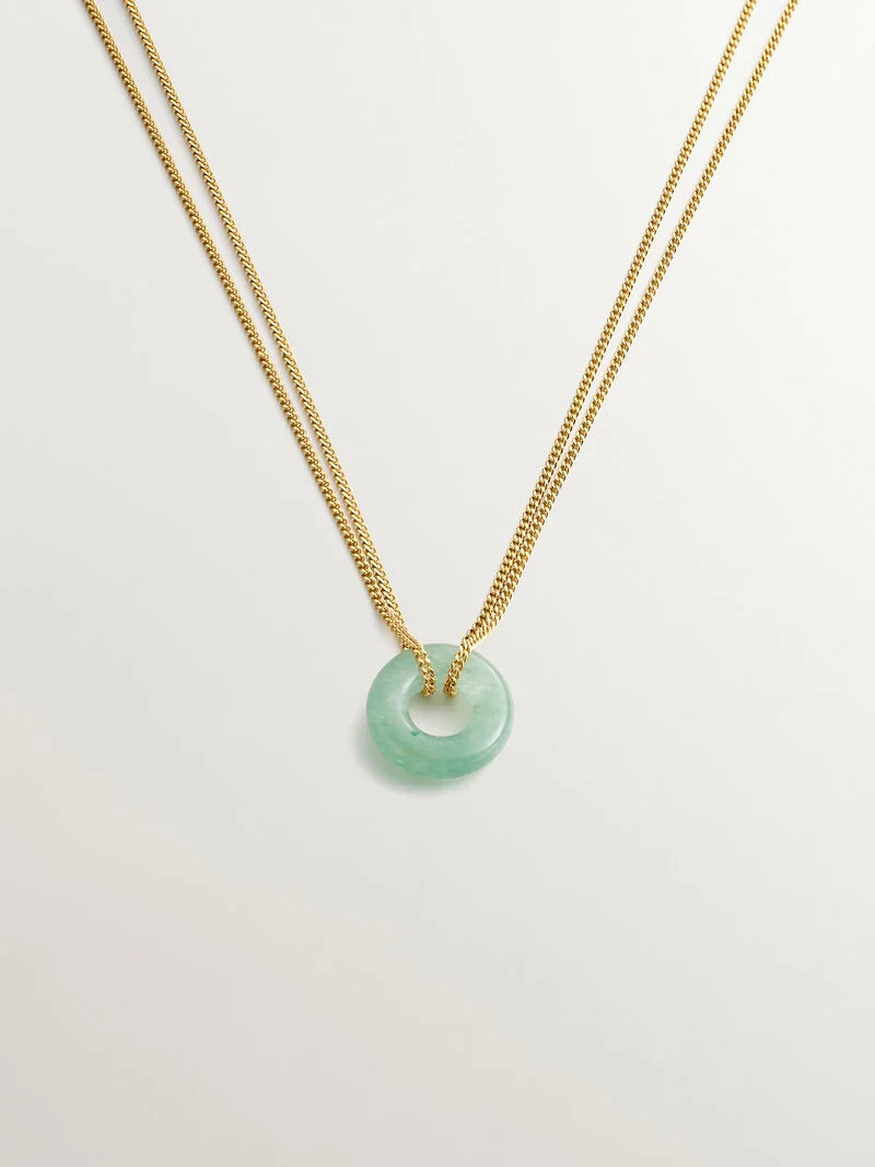 Collar con colgante aguamarina